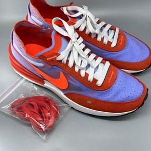 Nike Waffle One Mesh Sneakers Orange & Purple | Size 9